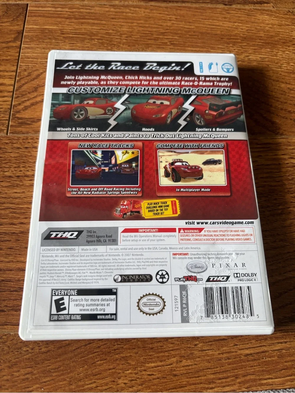 Nintendo Disney HQ Cars Race O Rama Wii Video Game